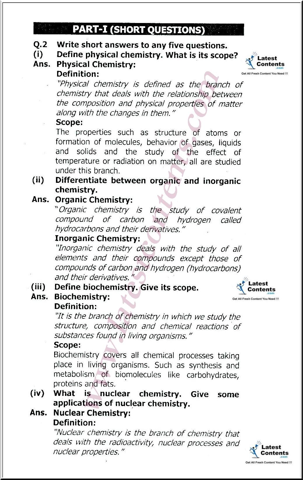 chemistry assignment 17 week class 9