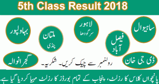 5th class result 2018