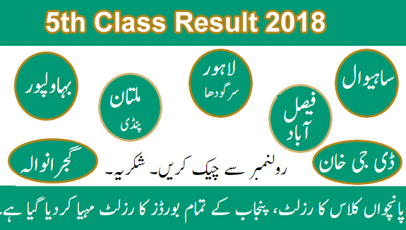 5th class result 2018